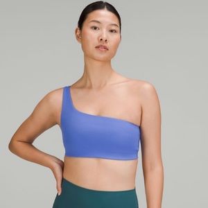 Lululemon Ribbed Nulu Asymmetrical Yoga Bra *Light Support, A/B Cup. Wild indigo